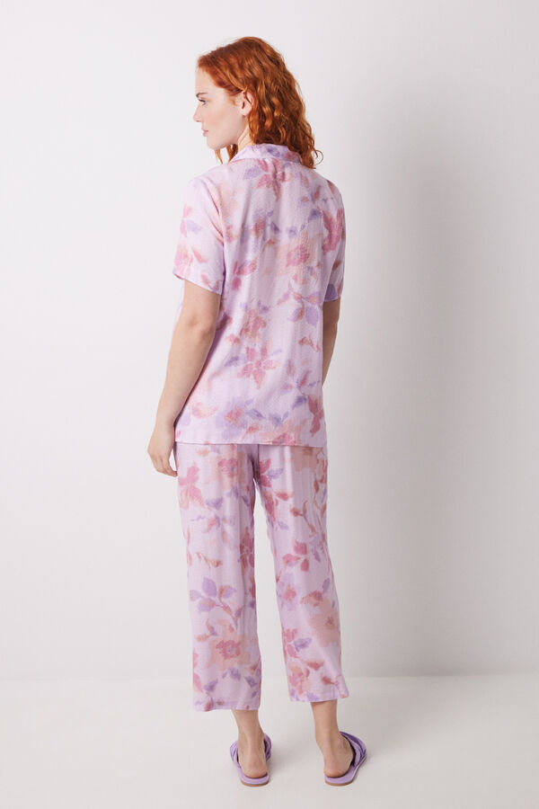 Womensecret Pijama camisera capri viscosa flores estampado