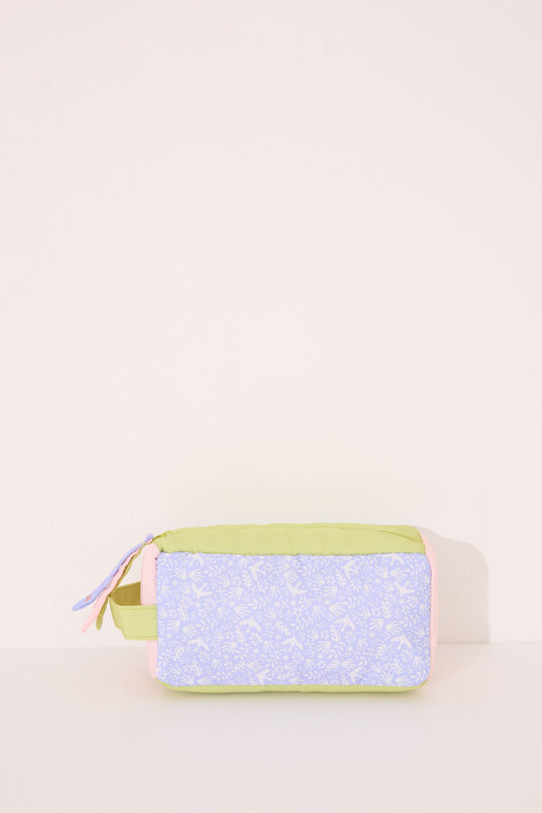 Womensecret Neceser bolsa con hojas multicolor estampado