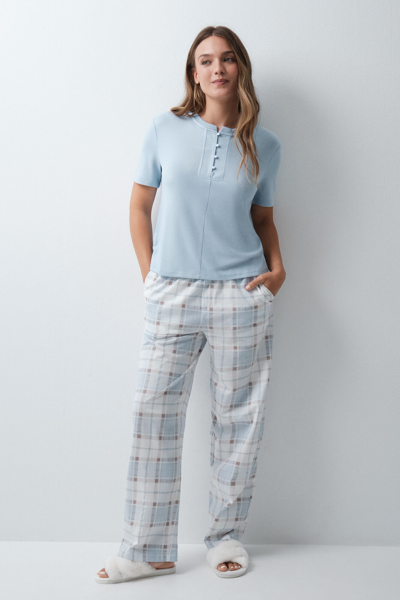 Women'secret Playera manga corta azul