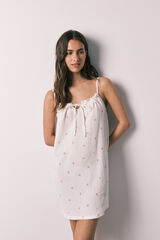 Women'secret Camis&oacute;n corto de tirantes de algod&oacute;n blanco marfil
