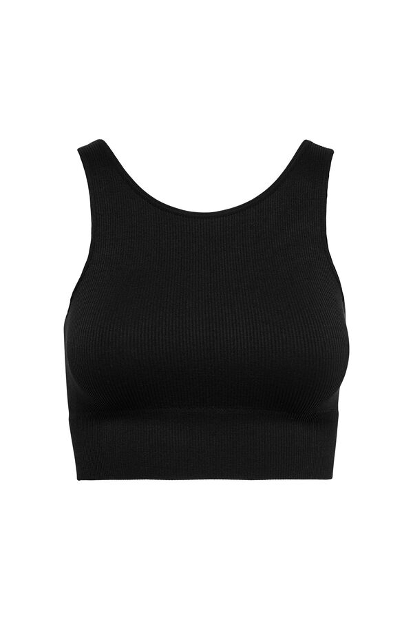 Only Play Sujetador deportivo de canal&eacute; negro