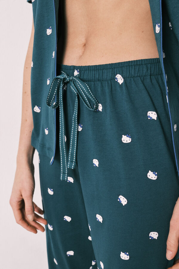 Women'secret Pijama camisera Hello Kitty manga corta de algod&oacute;n" estampado