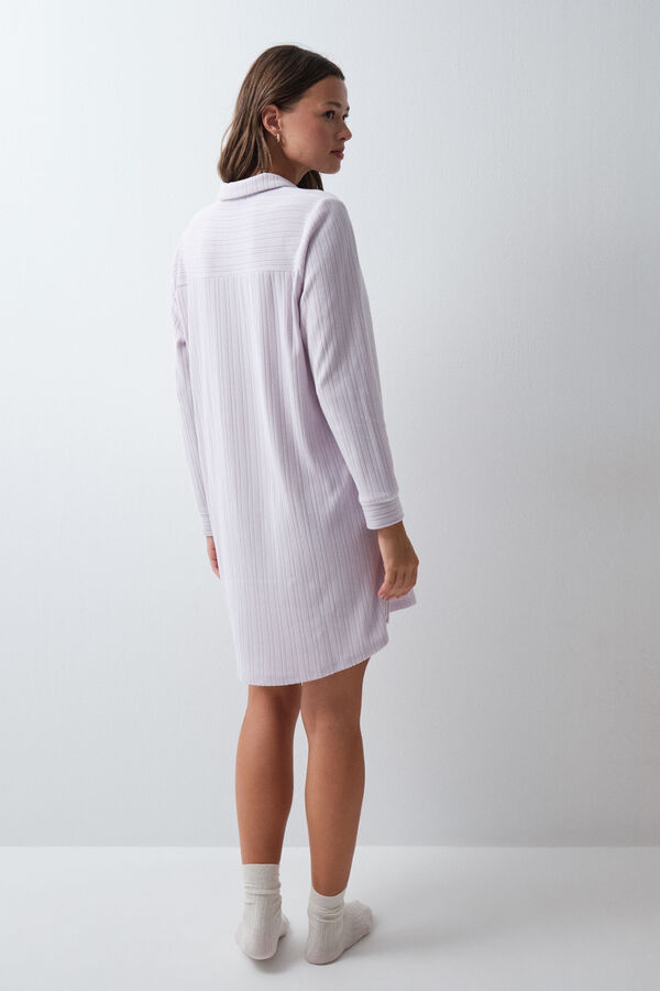 Women'secret Camis&oacute;n camisero aterciopelado morado/lila