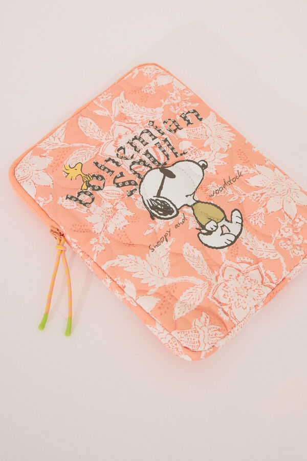 Womensecret Funda con relleno de nailon para tableta de Snoopy estampado