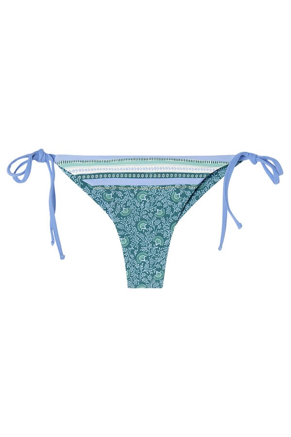 Womensecret Panty bikini brasileño print flores azul estampado