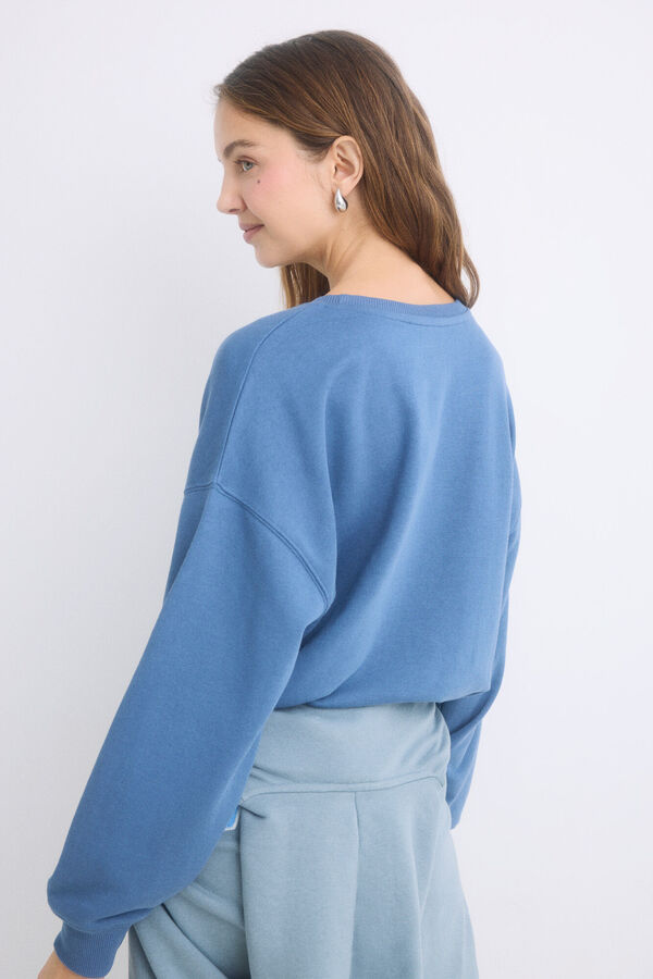 Womensecret Sudadera felpa algodón azul azul