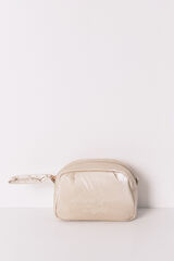 Women'secret Peque&ntilde;o neceser acolchado de color rosa satinado  marfil