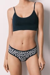 Women'secret Panty brasile&ntilde;o ancho animal print estampado