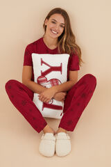Womensecret Pijama 100% algodón Mafalda rojo rojo