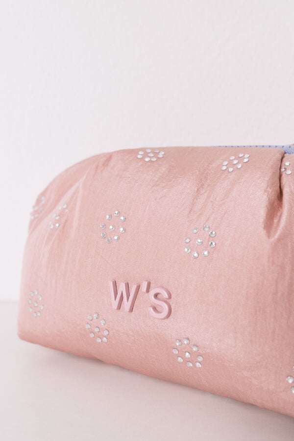 Women'secret Neceser con acolchado rosas y lentejuelas  morado/lila