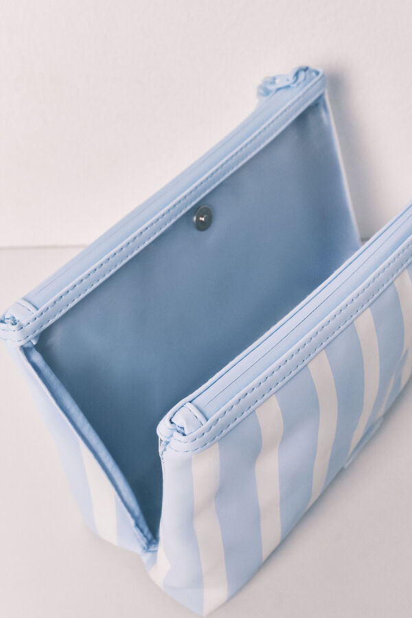 Women'secret Neceser mediano de rayas azul azul