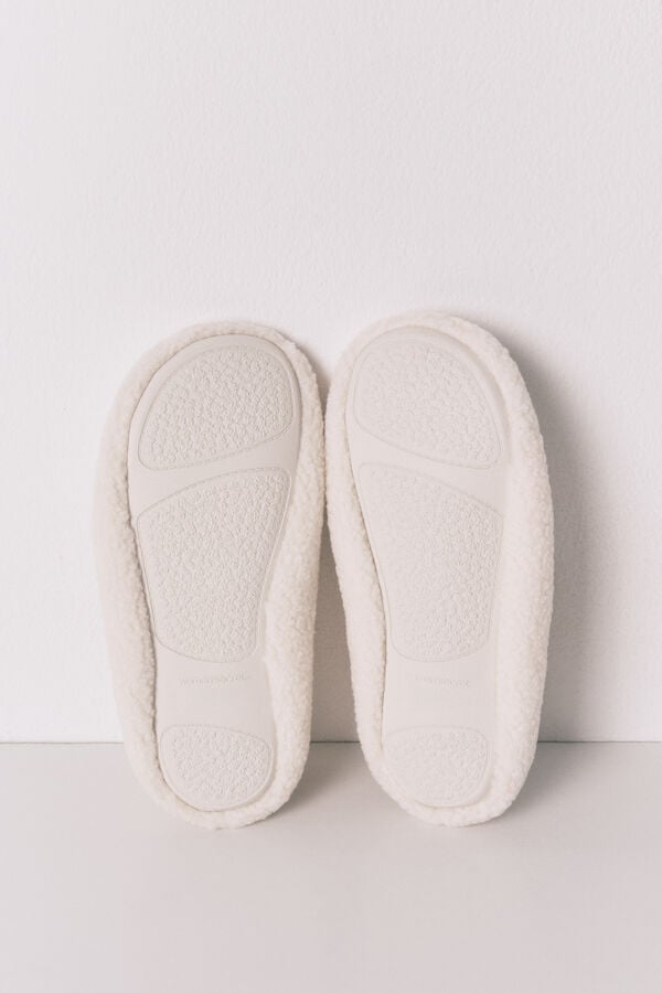 Women'secret Pantuflas para casa de zapatillas Miffy de borrego  marfil