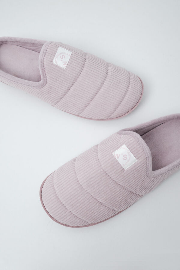Women'secret Zapatillas de casa de suela acolchada rosa rosa