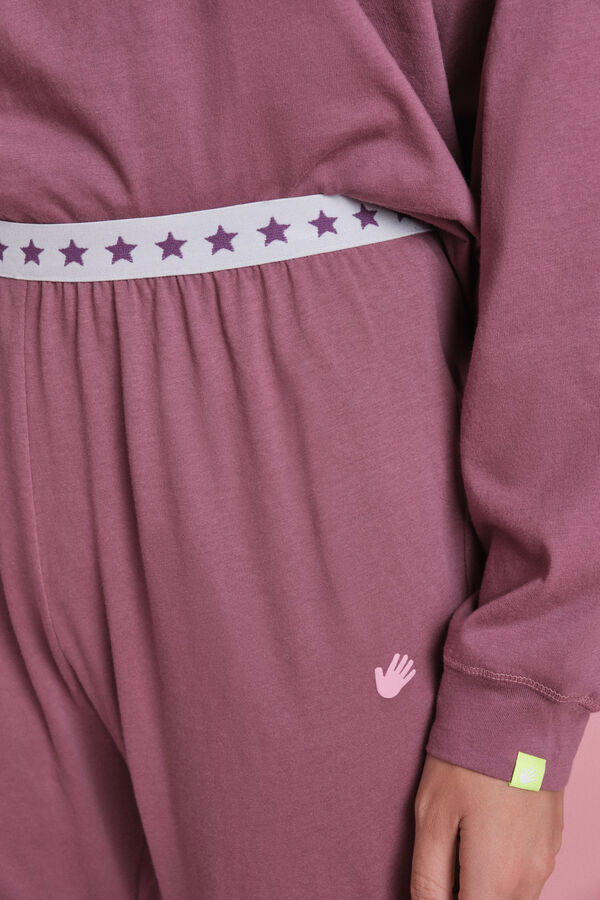 HI&BYE Conjunto largo aprés-ski rosa 100% algodón rosa