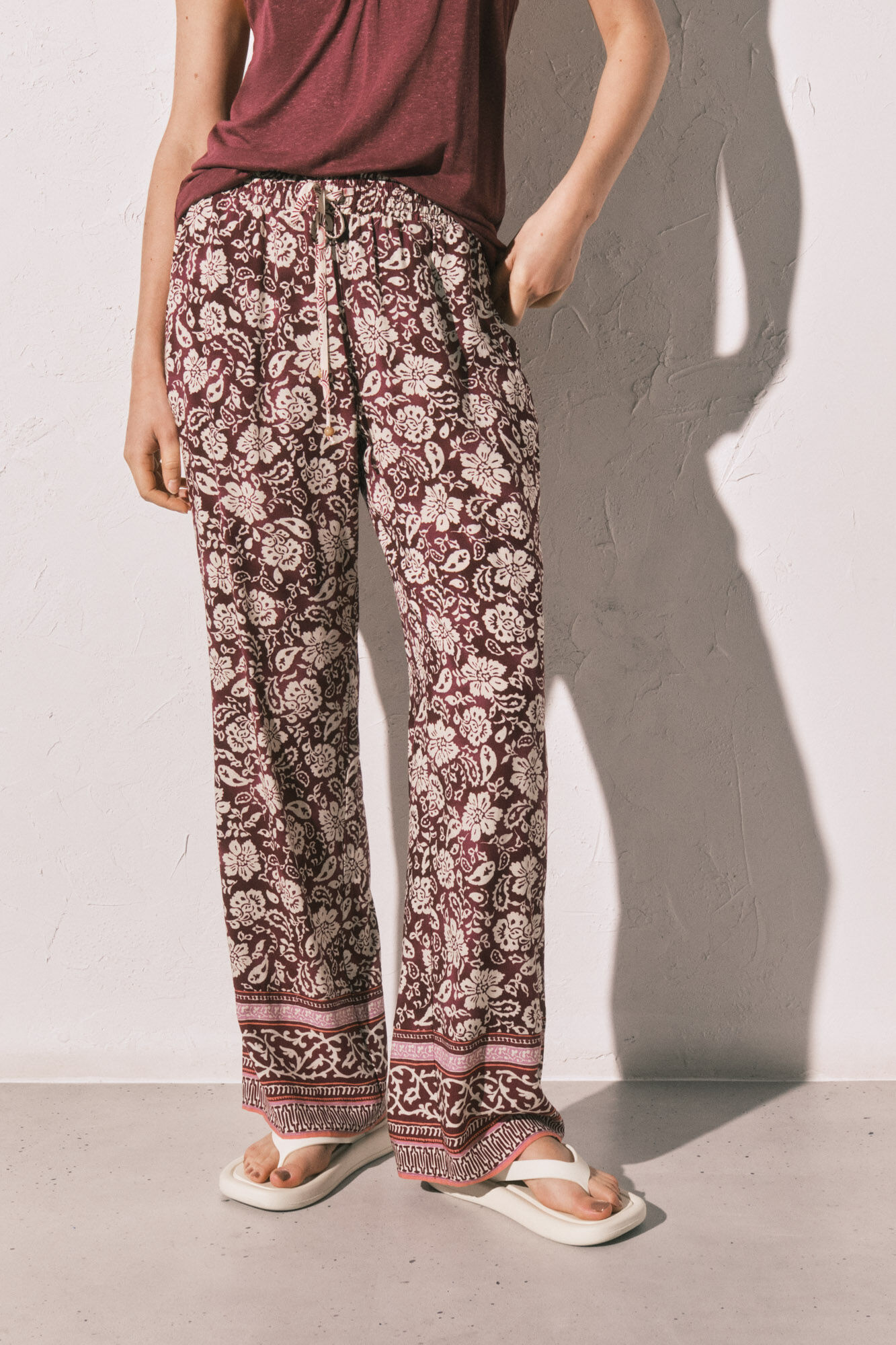 Women'secret Pantal&oacute;n largo estampado boho