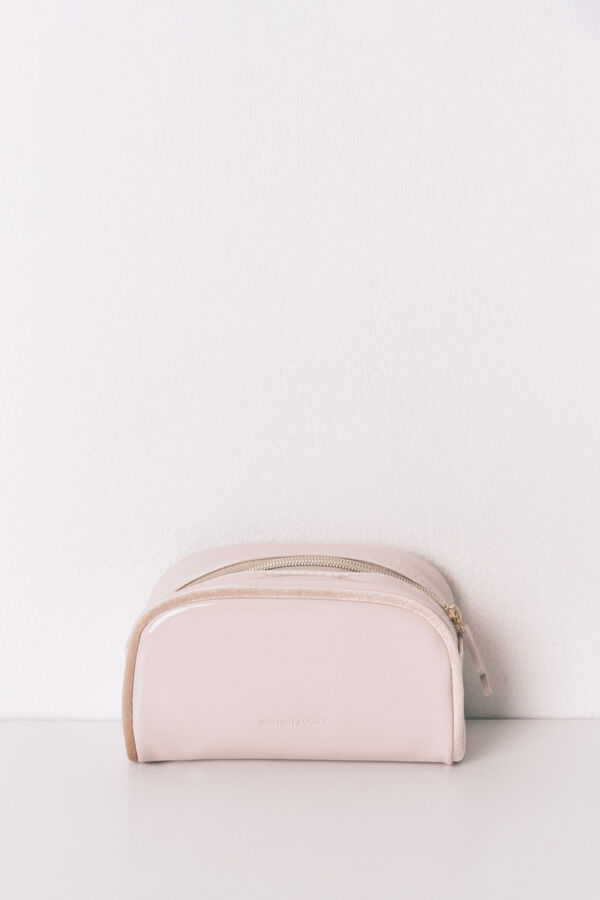 Women'secret Neceser pequeño charol blanca rosa