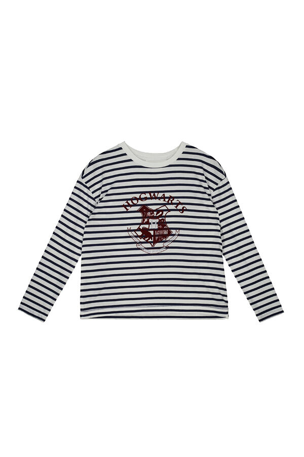 Womensecret Camiseta 100% algodón Harry Potter rayas azul