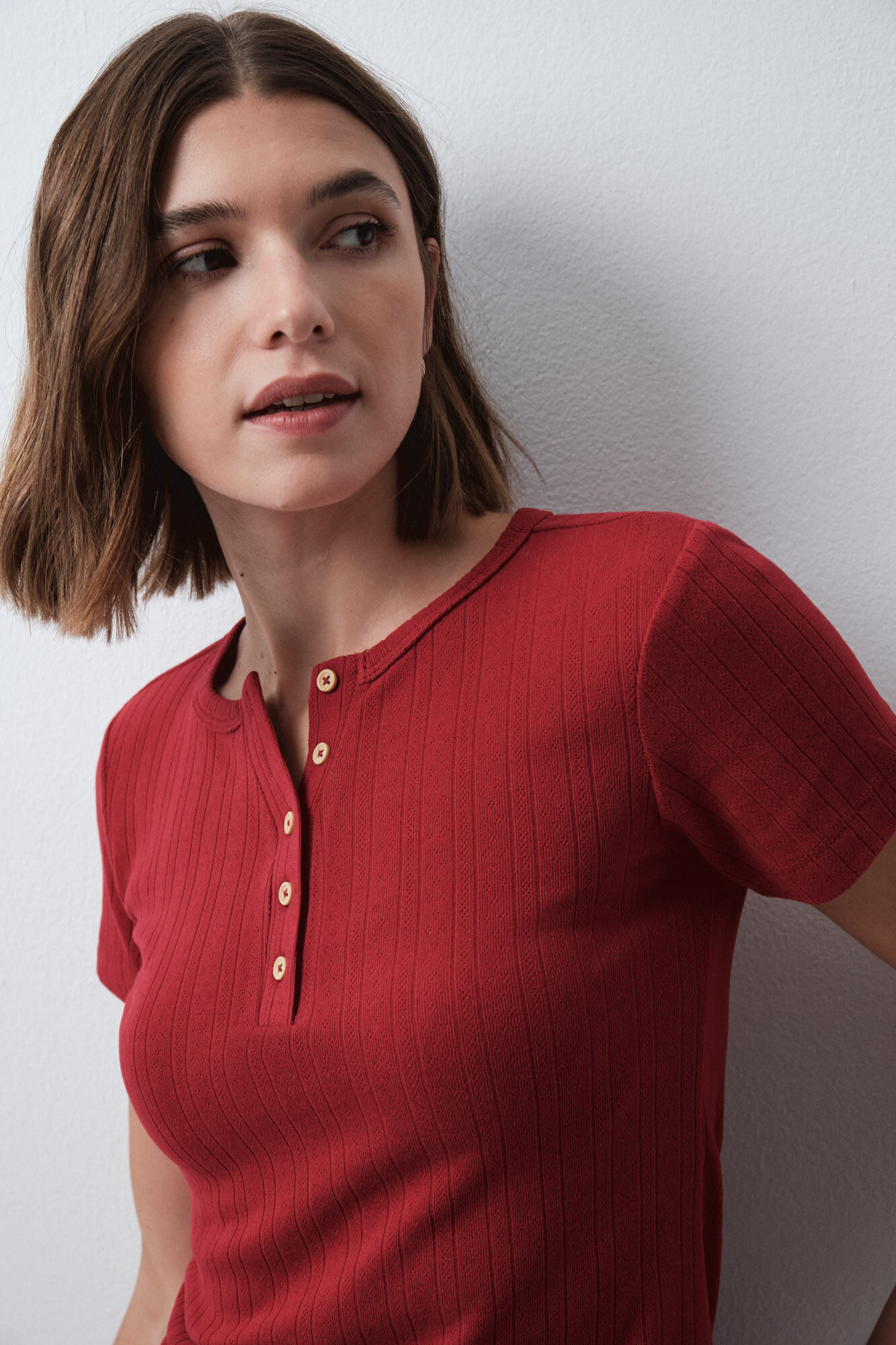 Women'secret Playera manga corta granate
