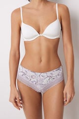 Womensecret Braga ancha brasileña microfibra y encaje lila morado/lila