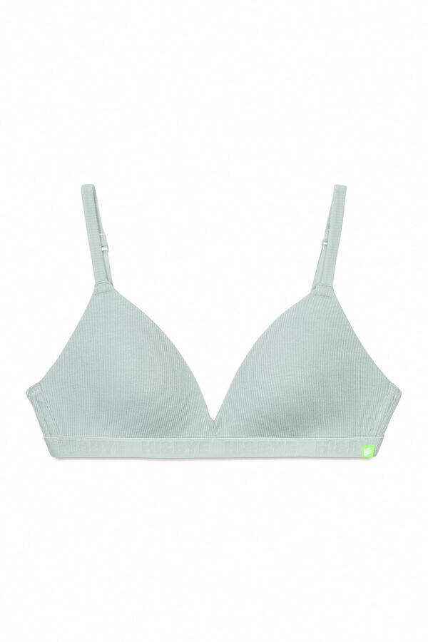 Womensecret Sujetador triangular relleno fijo verde verde