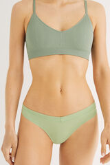 Womensecret Tanga frunce verde verde