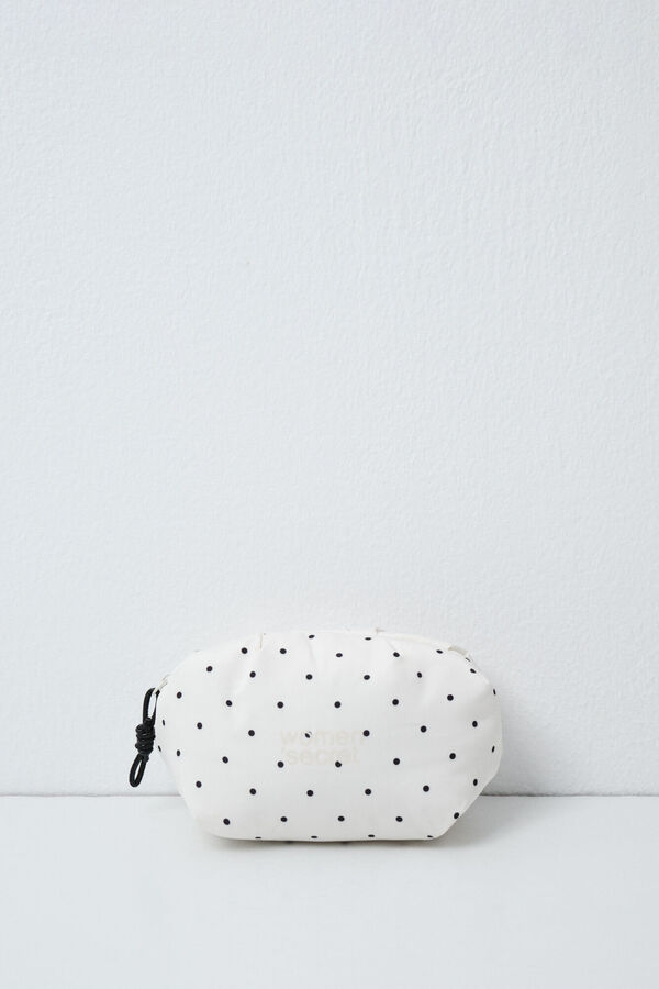 Women'secret Neceser peque&ntilde;o acolchado blanco puntos blanco