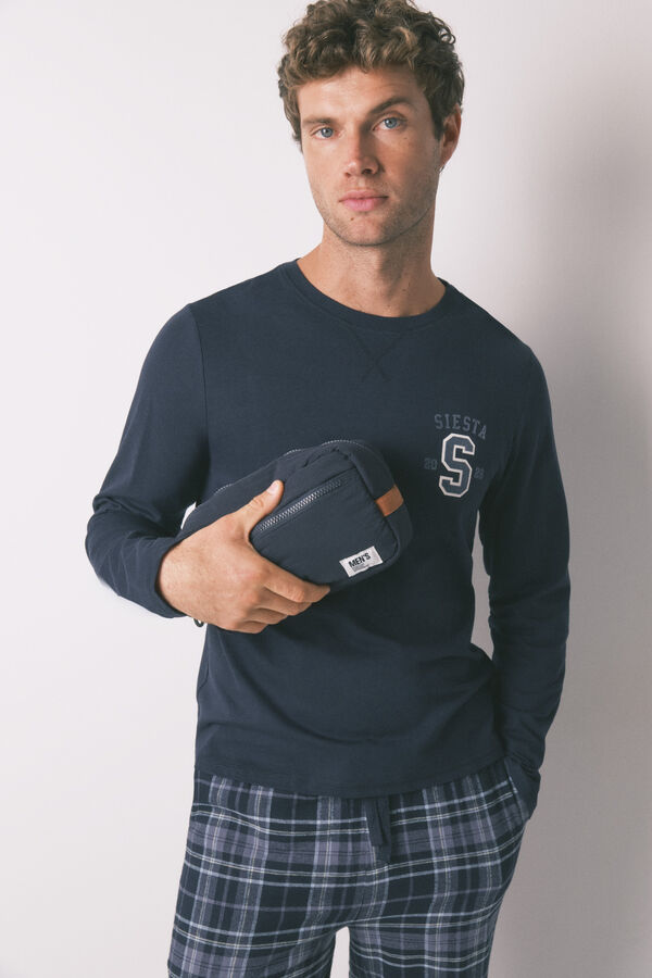 Women'secret Neceser de nailon azul mediano azul