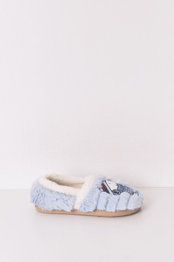 Women'secret Pantuflas para casa de bota baja de Snoopy azul
