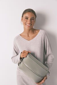 Women'secret Neceser mediano de goma color caqui
