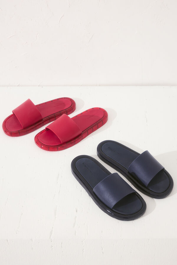Womensecret Chanclas de pala roja rojo