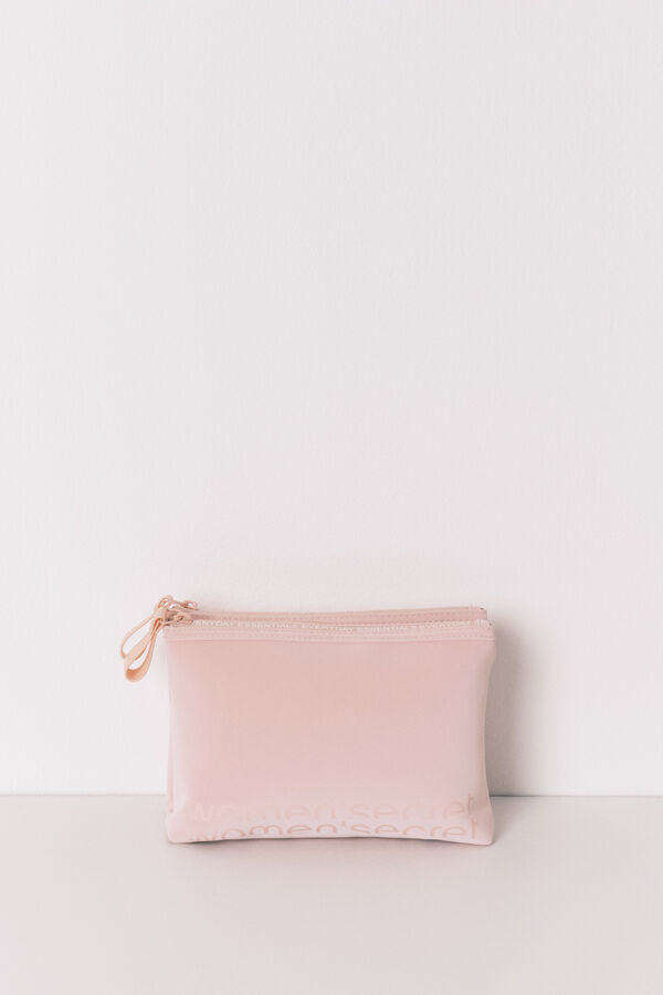 Womensecret Neceser de goma rosa mediano rosa