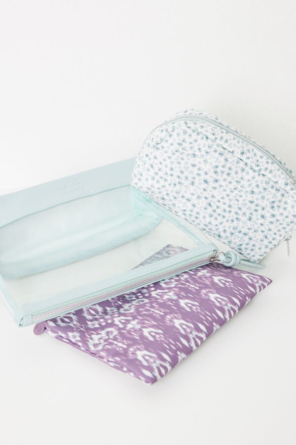 Womensecret Pack 3 neceseres estampados verde