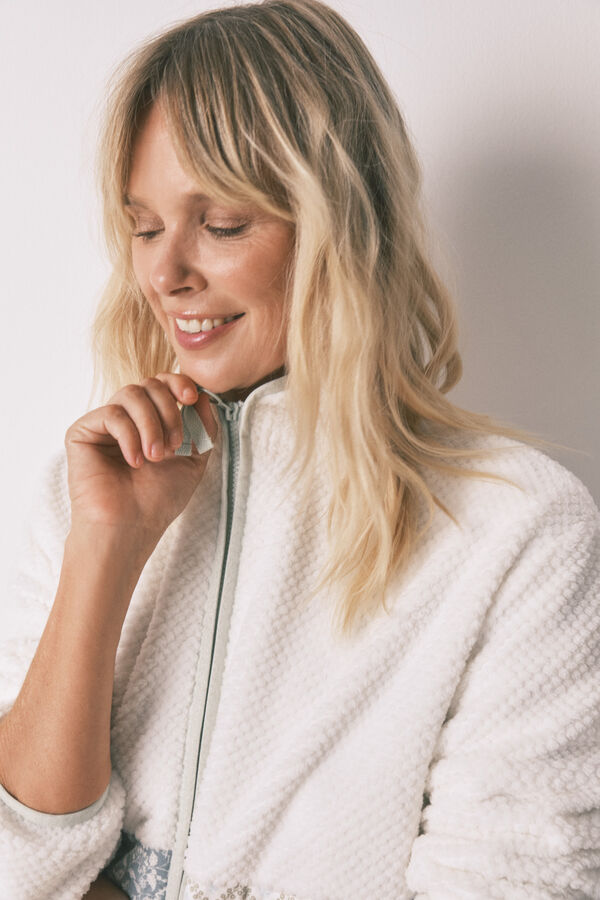 Women'secret Bata corta borrego patchwork marfil