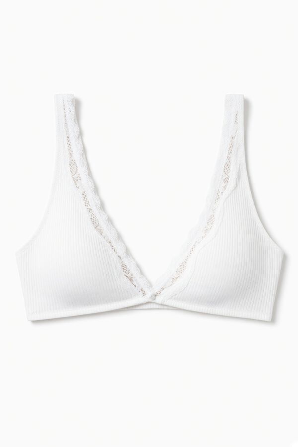 Women'secret Brasier halter de algod&oacute;n blanco FANTASTIC blanco
