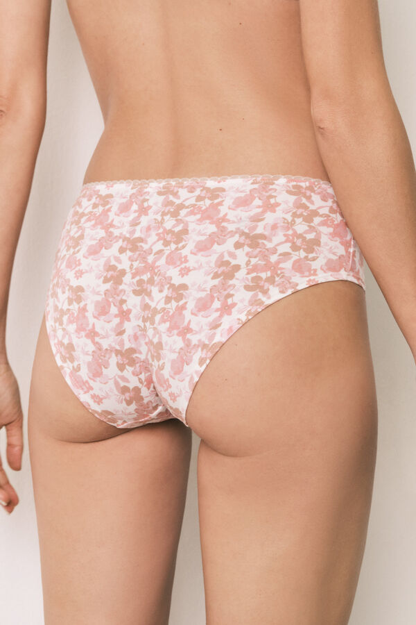 Women'secret Pack 7 panties brasile&ntilde;os anchos de algod&oacute;n estampado multicolor estampado