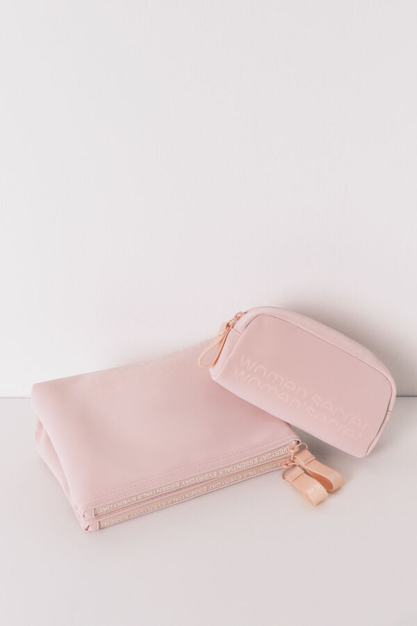 Womensecret Pequeño neceser de goma rosa rosa