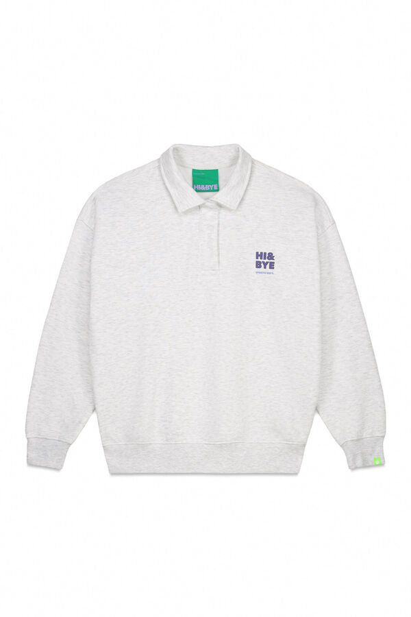 HI&BYE Sudadera polo gris oscuro gris
