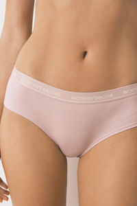 Women'secret Panty ancha brasileña de algodón rosa