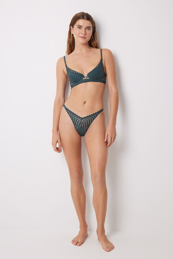 Womensecret Brasier push-up GORGEOUS encaje verde verde