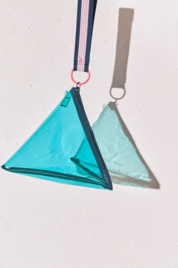 Women'secret Bolsa triangular azul verde