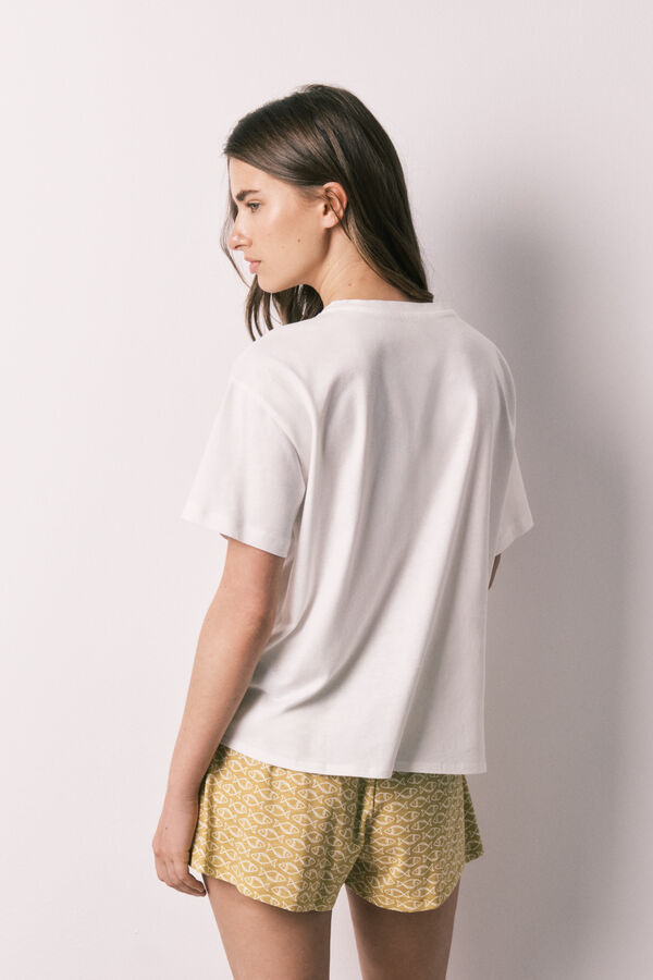 Women'secret Pijama corta de algod&oacute;n Santorini estampado