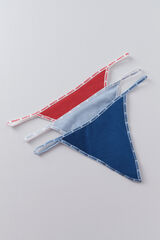 HI&BYE Pack de 3 tangas , rojo, azul, azul blanco