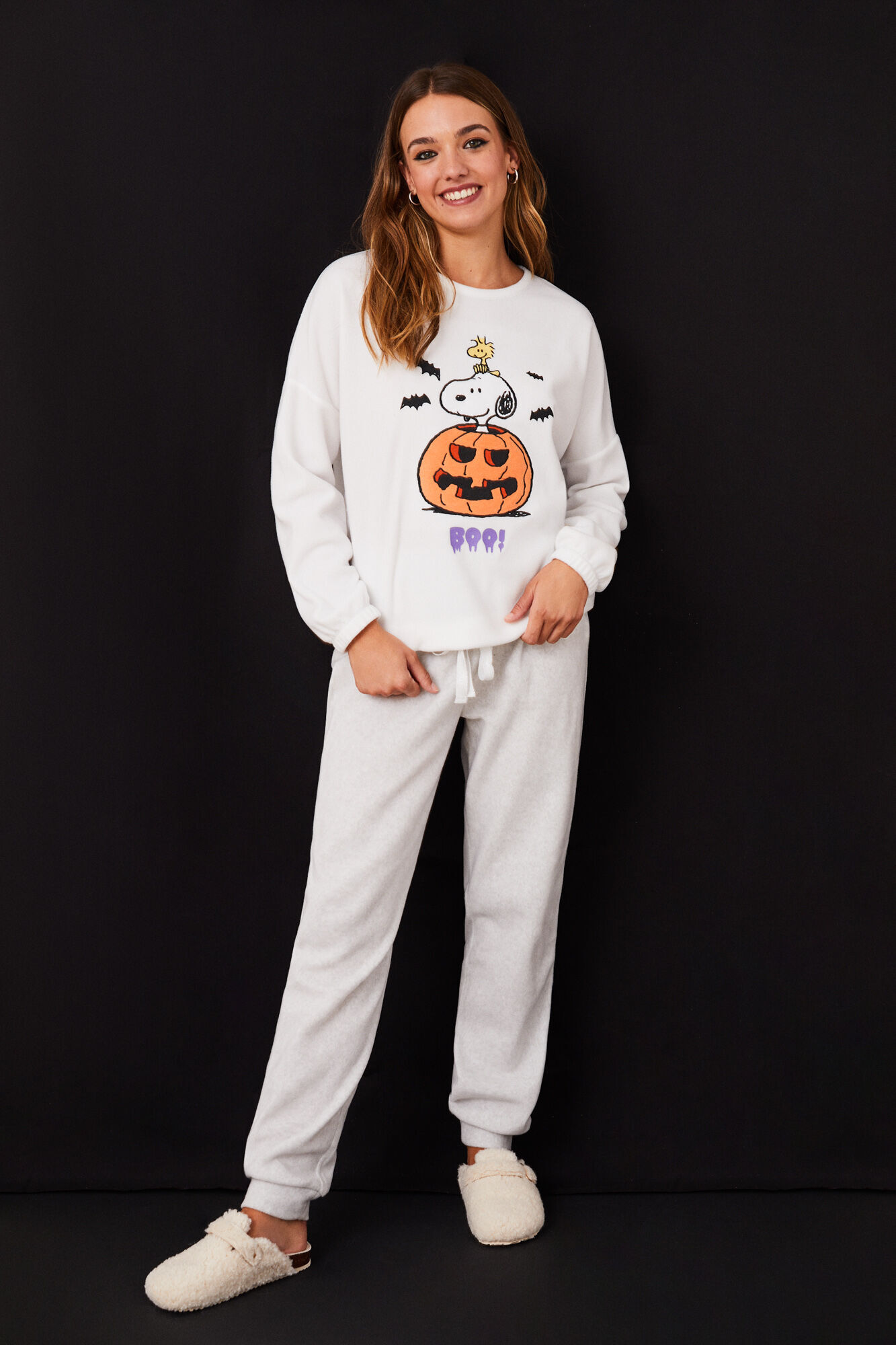 Pijama polar Snoopy calabaza Pijamas para mujer WomenSecret MX