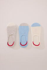 Womensecret Pack de 3 calcetines invisibles bicolor estampado