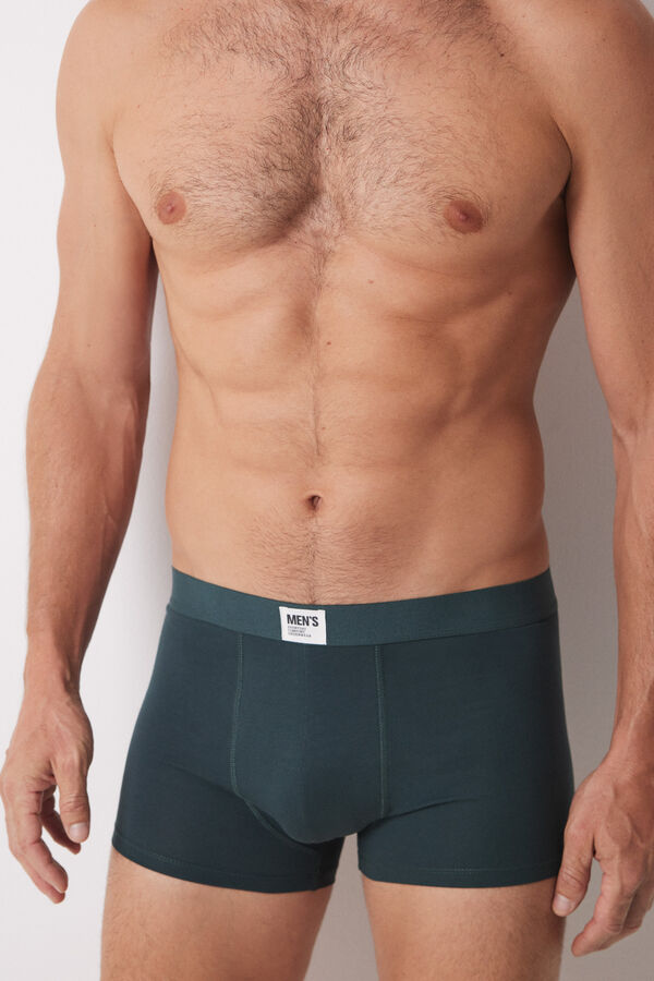 Womensecret Pack 2 calzones bóxer algodón gris y verde verde
