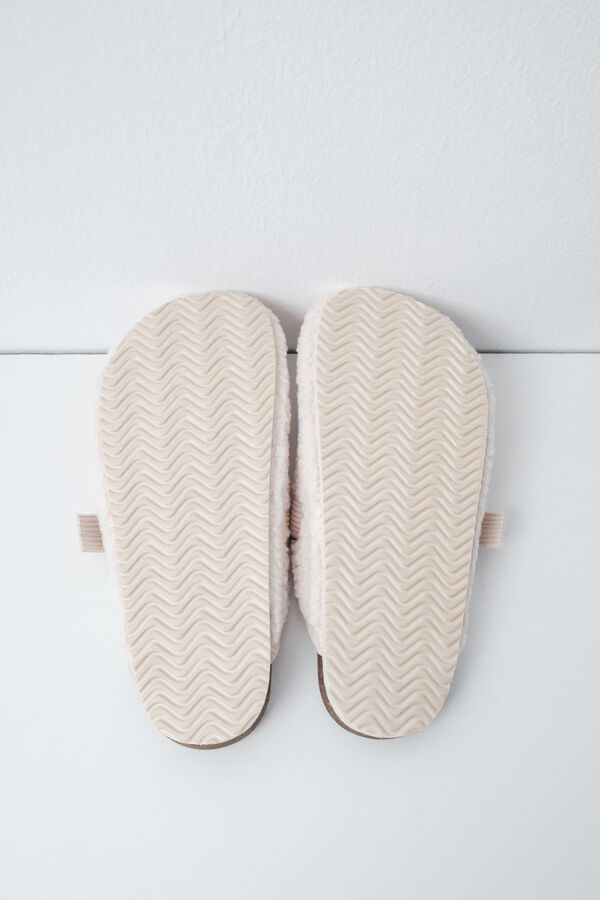 Women'secret Pantunflas zueco borreguito marfil