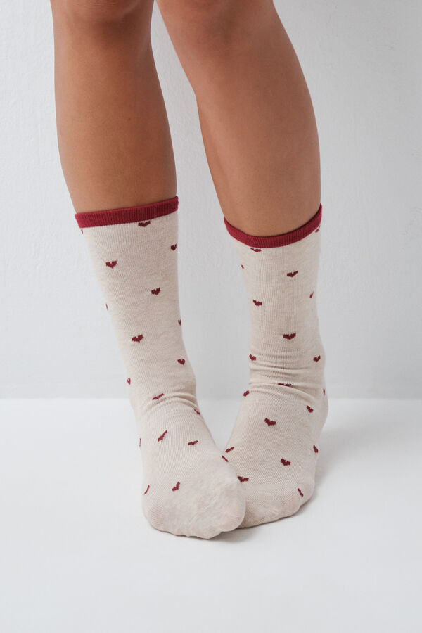Women'secret Pack 6 calcetines largos Snoopy navide&ntilde;o estampado