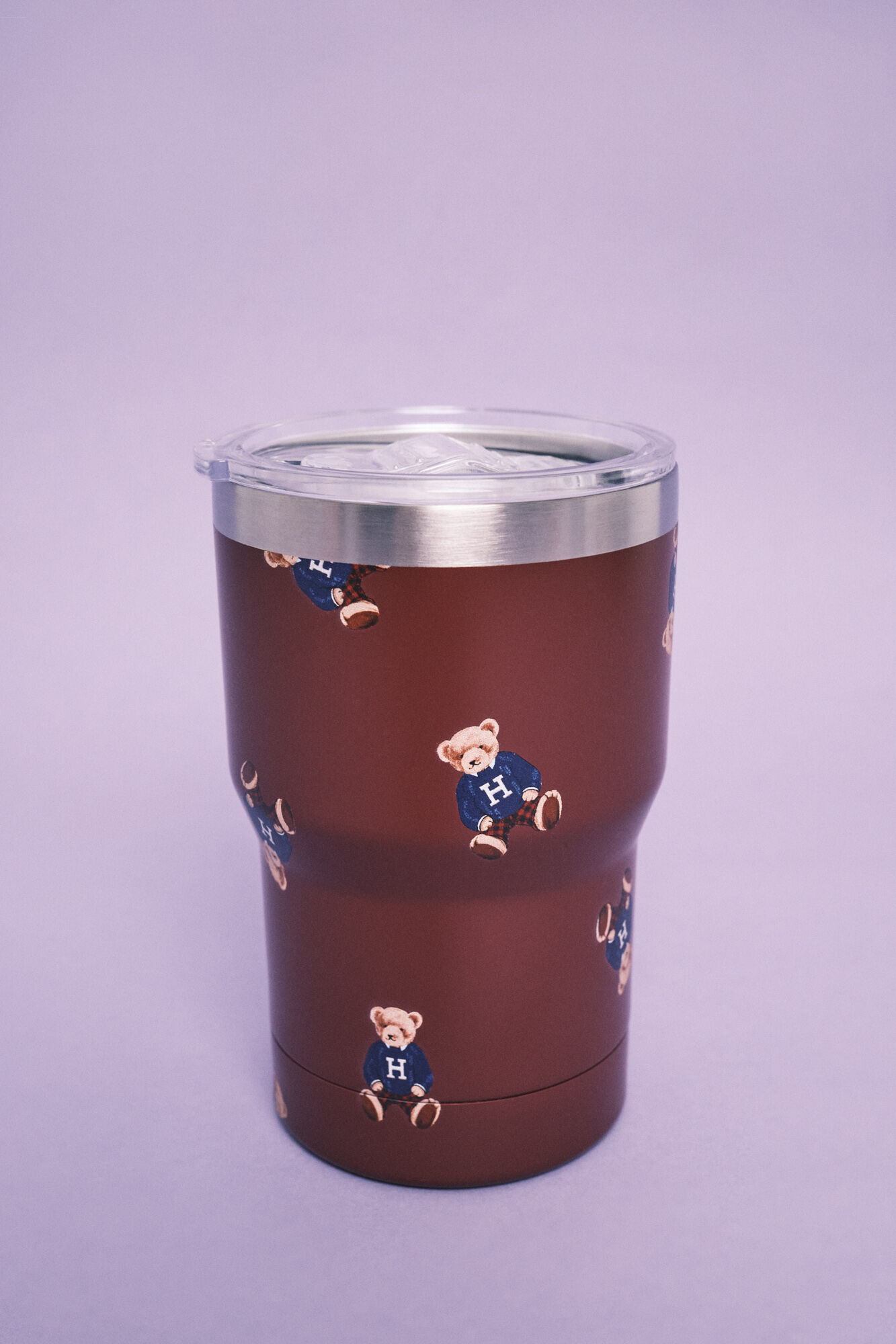 HI&BYE Taza termo granate logo