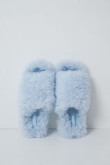 Women'secret Pantunflas de peluche azul azul
