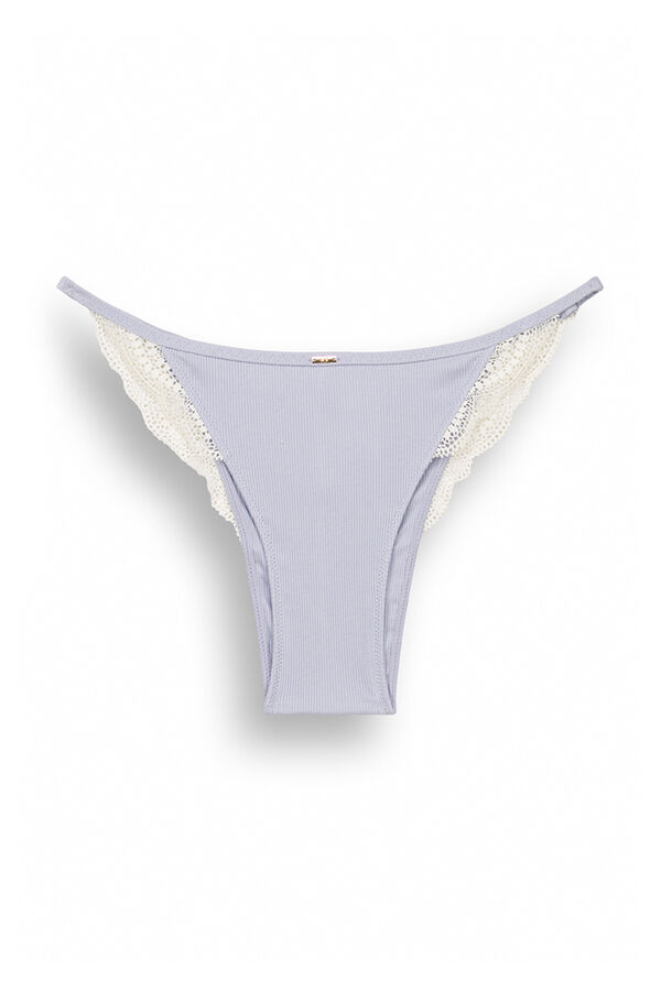 Womensecret Panty brasileño canalé azul azul